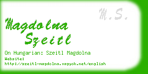 magdolna szeitl business card